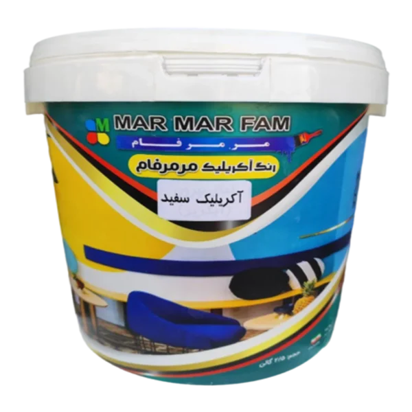 رنگ آکریلیک سفید مرمفام