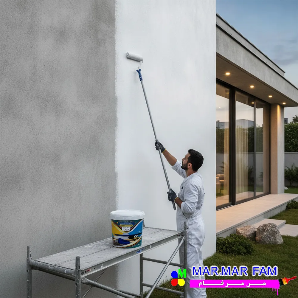 کاربردهای رنگ آکریلیک نمای بیرون آبگریز مرمرفام کد 304