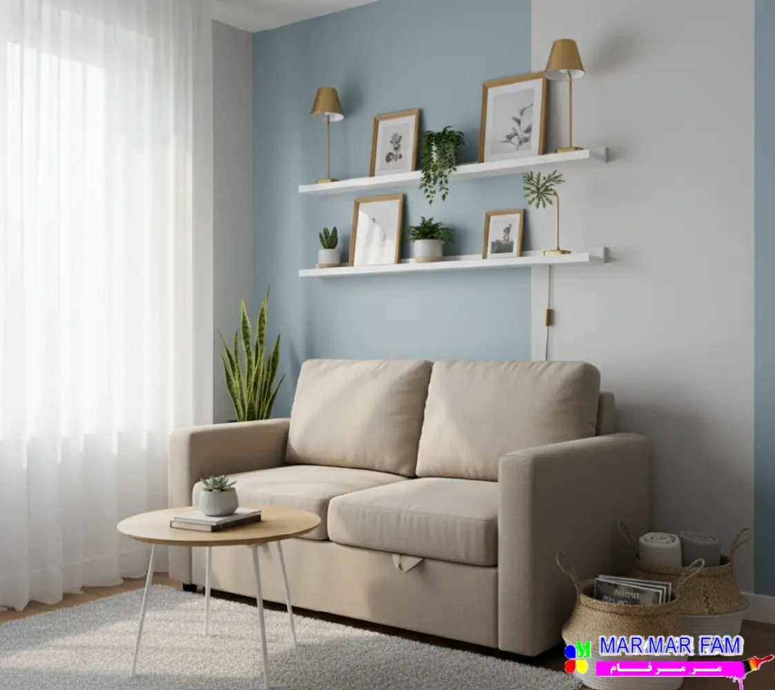 رنگ آبی- طوسی در خانه های کوچک