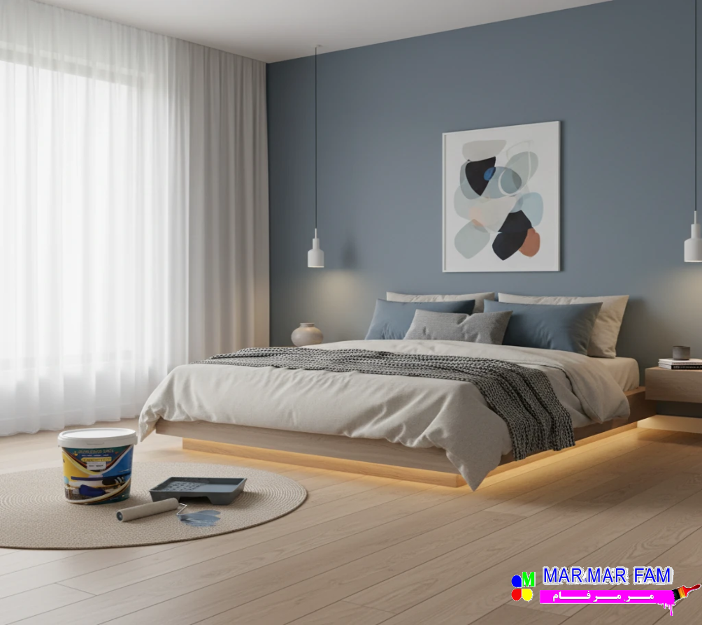 رنگ آکریلیک آبی- طوسی
